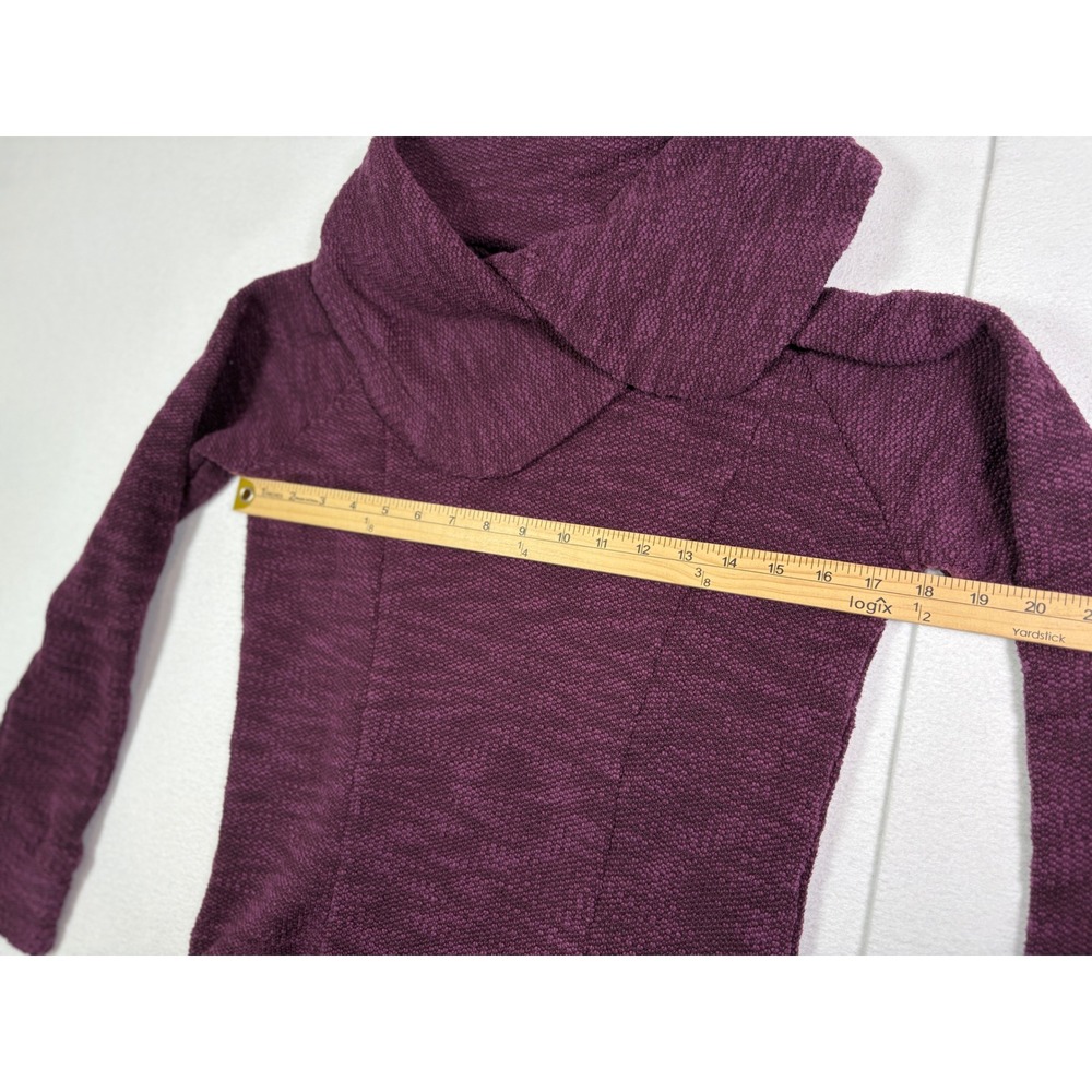 Storm Creek Womens XS Plum Purple Cowl Neck Tunic Pullover Toggle Pocket Sweater - Picture 6 of 6
